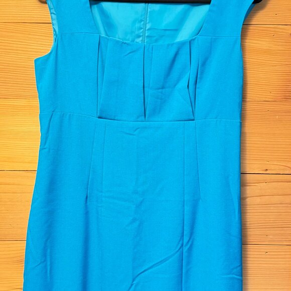 Calvin Klein Teal Cap Sleeve Sheath Dress Size 10 - Picture 8 of 8